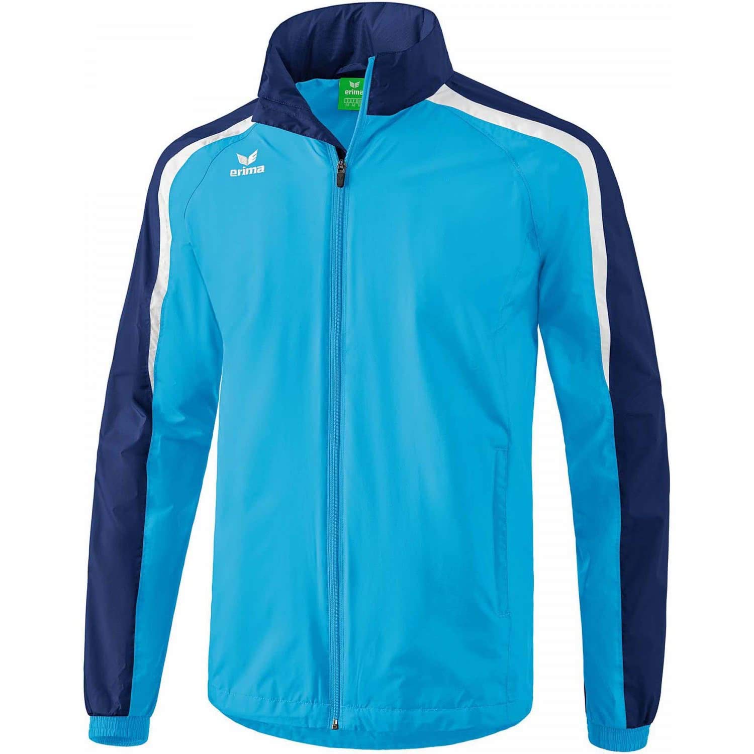 Erima Men's Liga Line 2.0 All-weather Jacket - Curacao/New Navy/White, Medium