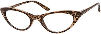 Readers The Brit Cat Eye Reading Glasses, Full Frame for Women +2.25 Brown Leopard 1 Microfiber Cleaning Pouch Included
