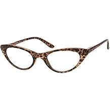 Readers The Brit Cat Eye Reading Glasses, Full Frame for Women +2.25 Brown Leopard 1 Microfiber Cleaning Pouch Included
