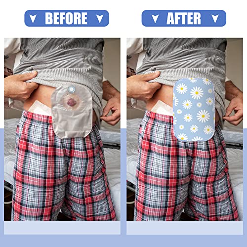 10 Pcs Ostomy Bag Covers Waterproof Shower Cover Lightweight Colostomy Bag Covers Washable Ostomy Pouch Liner with Adjustable Opening for Women Men Care Protector