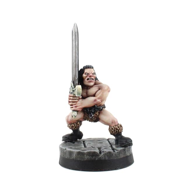 War World Gaming Bárbaro Humano - Miniatura Fantasy Hero para Wargames y Juegos de rol (28mm)
