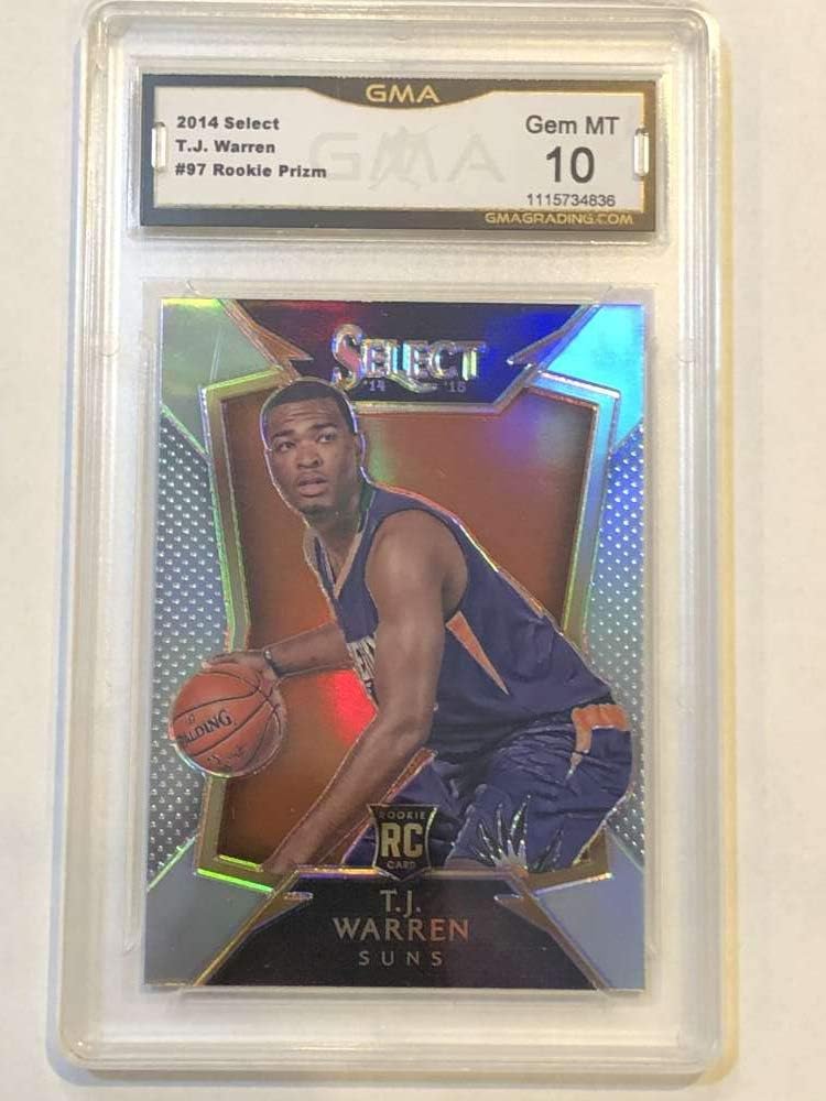 2014-15 Select Concourse Basketball Silver Prizm #97 T.J. Warren RC Rookie Phoenix Suns Graded GEM MINT GMA 10 Official NBA Trading Card by Panini America (Serial Number May Vary)