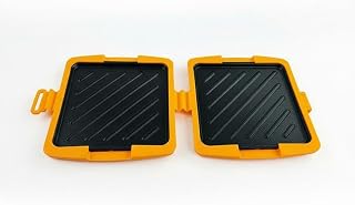 MYADDICTION Locking Tabs Microwave Sandwich Grill Top Handle Hinged Sandwich Grill Silicone and Metal Grilled Cheese Device Nonstick, One-pc Diagonal B