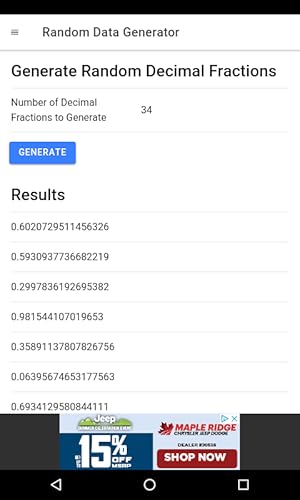 Random Generation and Shuffling App