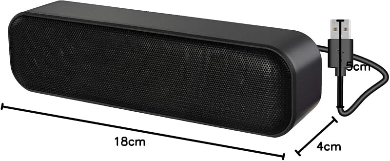 ADELGO SoundBar Mini USB Hangszóró PC-hez, Laptophoz - 5W Sztereó Hang, Plug and Play Csatlakozás, Kompakt Méret, Univerzális Kompatibilitás