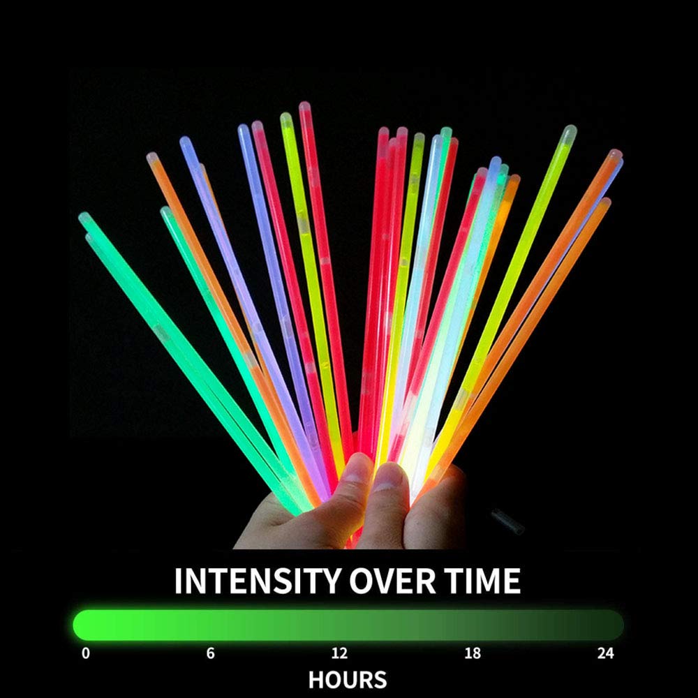 Bastoncini Luminosi Neon Con Connettori - 50 Pezzi Per Braccialetti E Feste Colorate - Foto 2