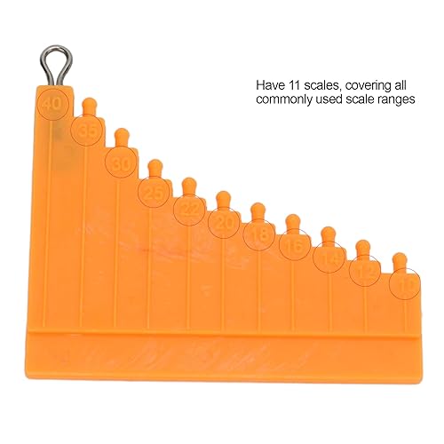 Miniatura 4 de Dilwe Medidor de pelo, 11 escalas delanteras y traseras, herramienta de medición de aparejo de pelo para pesca de carpas