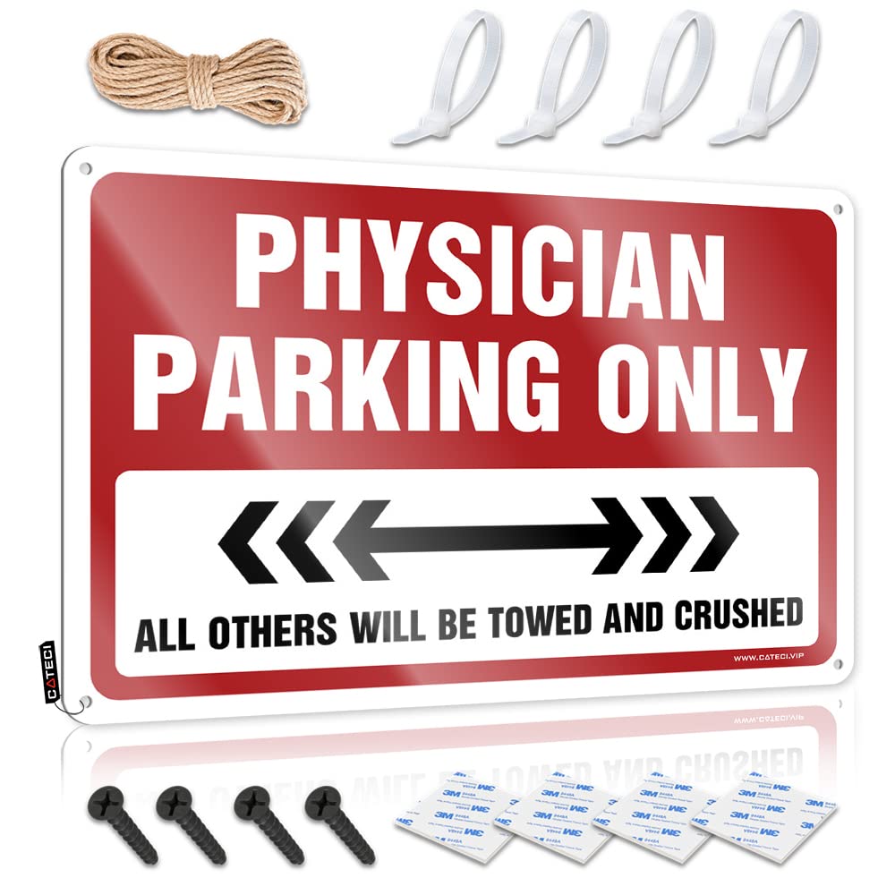 Fzfn Colour Teen Decor Funny Sign Rustic Nice | Physician Parking Only Stunning Metal Wall Decor For Beach Home(30X40cm)