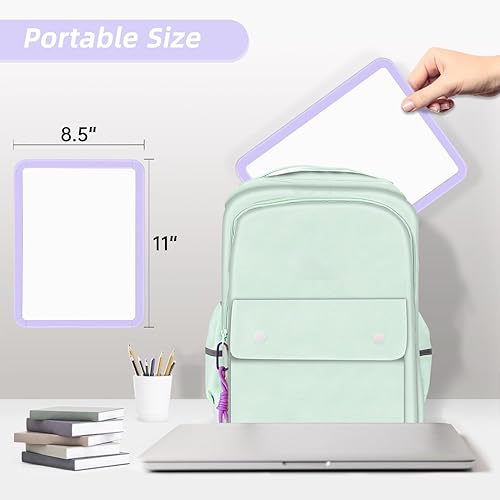 Vista 48 de VUSIGN Pizarra blanca pequeña de borrado en seco, pizarra blanca de 8.5 x 11 pulgadas para niños, estudiantes, nevera, casillero, mini pizarra