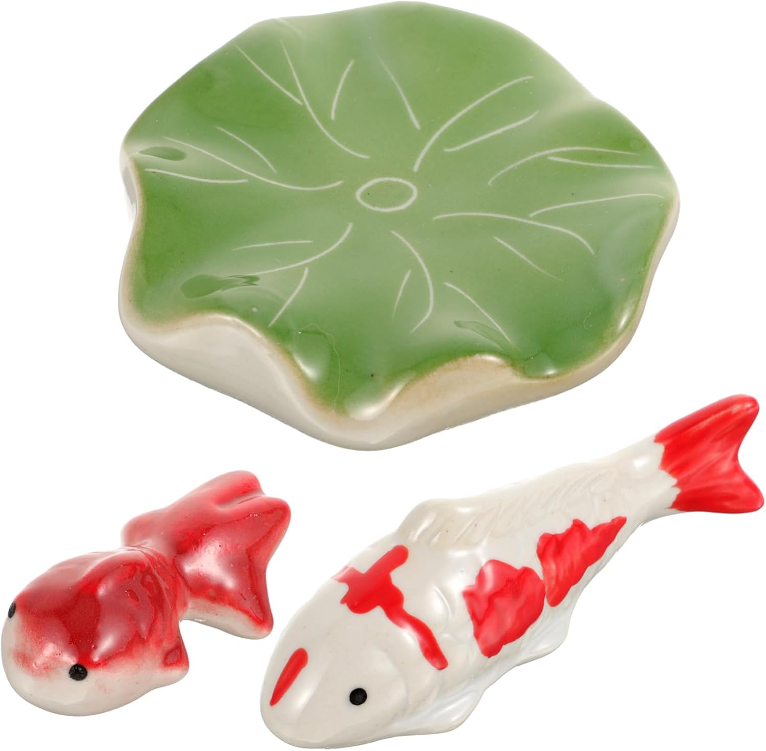 PAREKS 12 pcs Ceramic Floating Ball Fish Tank Accessories Decorations Out Door Toys Toys Floating Fishes Lotus Leaf Fish Tank Ornament Goldfish Garden Statue Fish Tank supplies/1162