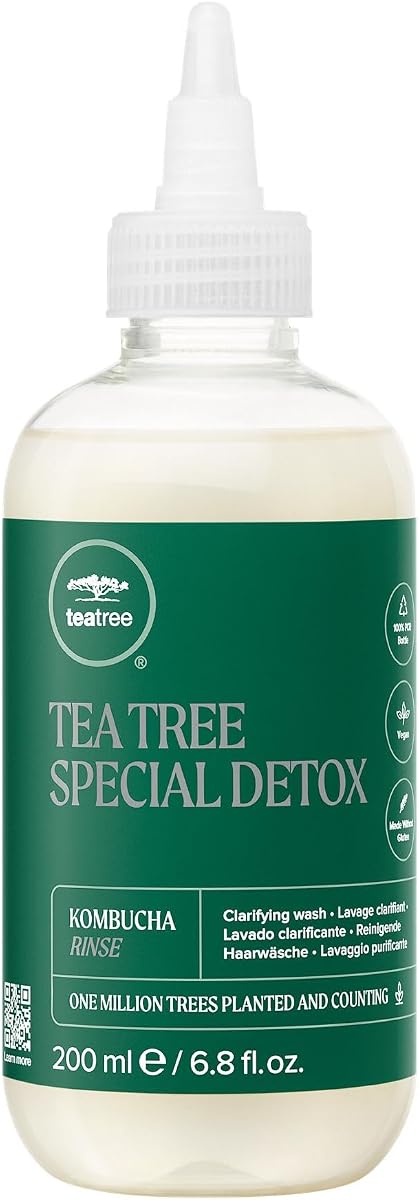 Tea Tree Special Detox Kombucha Rinse, Removes Buildup, Adds Shine, For All Hair Types
