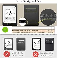 ZhaoCo Kindle Paperwhite Tok - Vékony Okos Védőtok PU Bőrből 6,8" E-olvasóhoz - Kompatibilis 11. Generációs (2021) és Signature Edition Mode 2