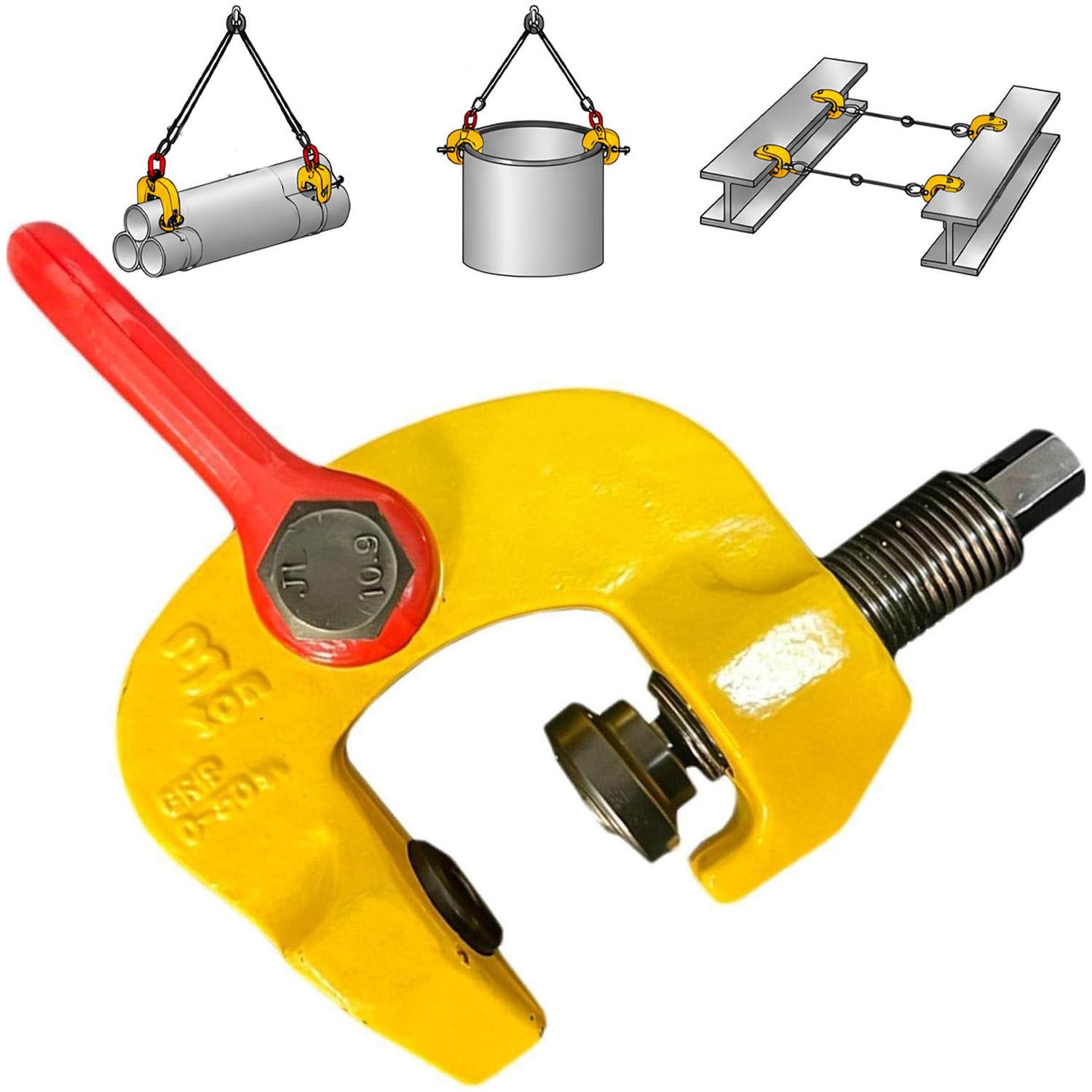 UORDBY Vertical Plate Clamp with Ring,1.5T/3T Screw Lifting Clamp 3T-2items