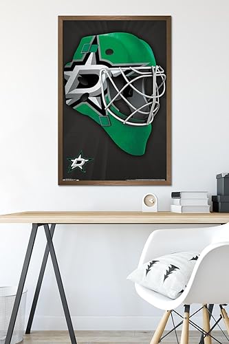 Miniatura 53 de Trends International NHL Dallas Stars - Póster de pared con máscara 16, 22.375 x 34 pulgadas, versión enmarcada en negro Versión con marco negro