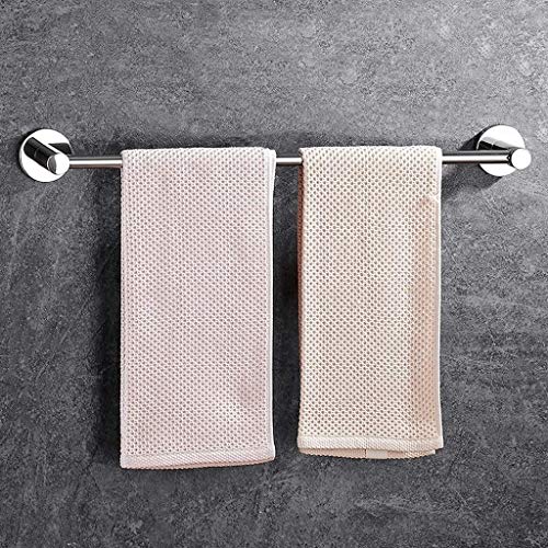 Porte-serviettes mural de 60cm en acier inoxydable rond suspendu - 4
