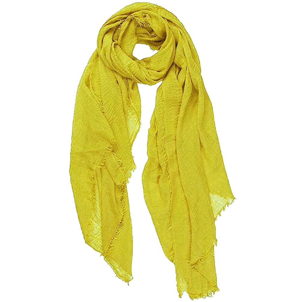 Lightweight Cotton Blend Scarf for Women Men | Large,Breathable,Thin,Soft,Crinkle Scarf,Hijab Head Wrap,NeckScarf,Everyday,Travel Scarf,Summer Dress Scarves Holiday Gift