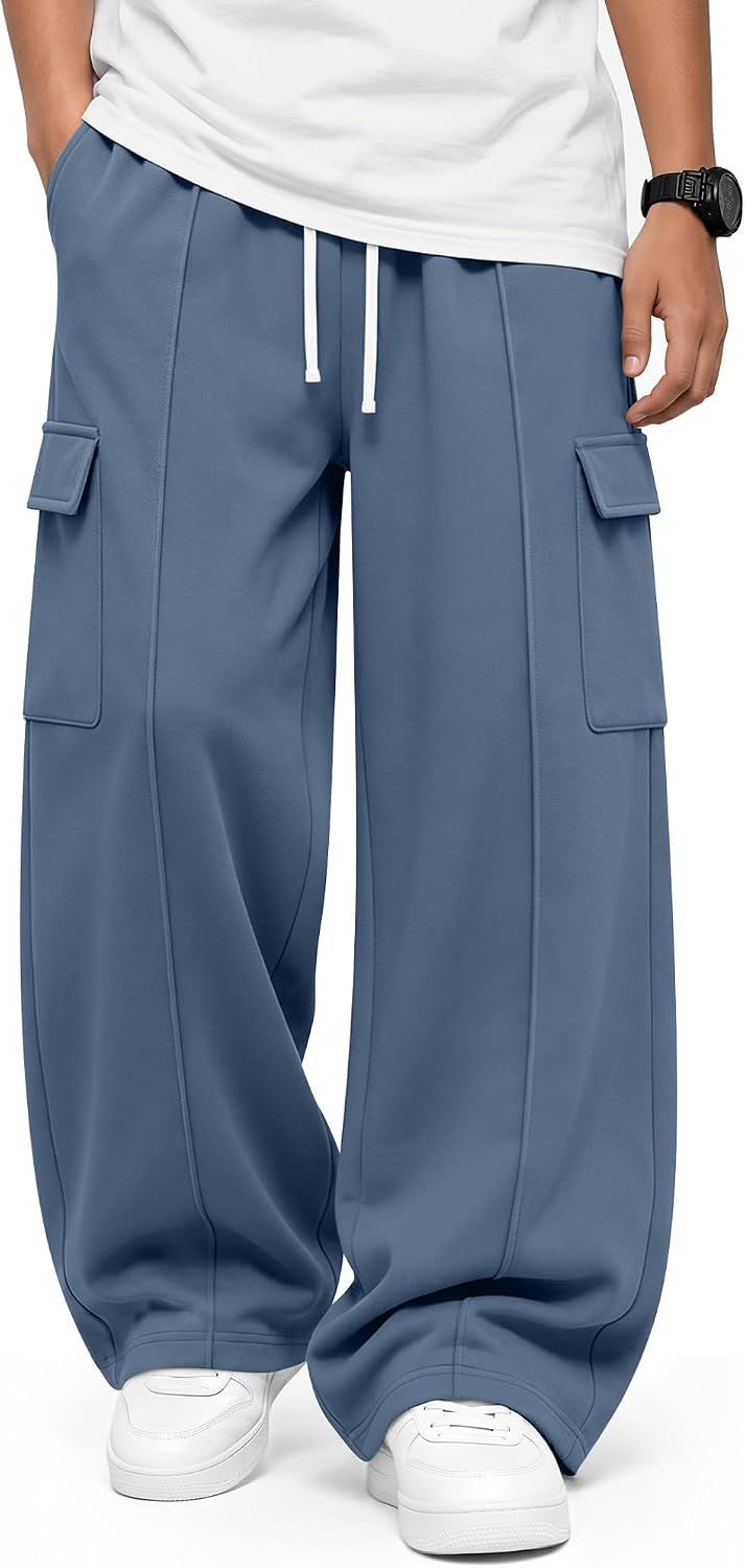 Boy's Baggy Cargo Sweatpants