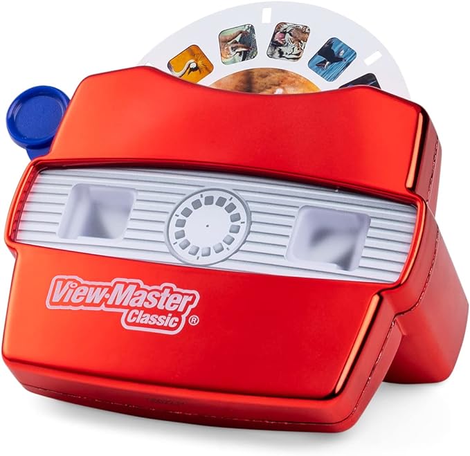 Basic Fun View Master Classic with Discovery Kids Reels - Metallic Viewfinder with 5 Reels Included - STEM, Retro, Nature Learning Toy for Kids and Adults, Toddlers, Ages 3+