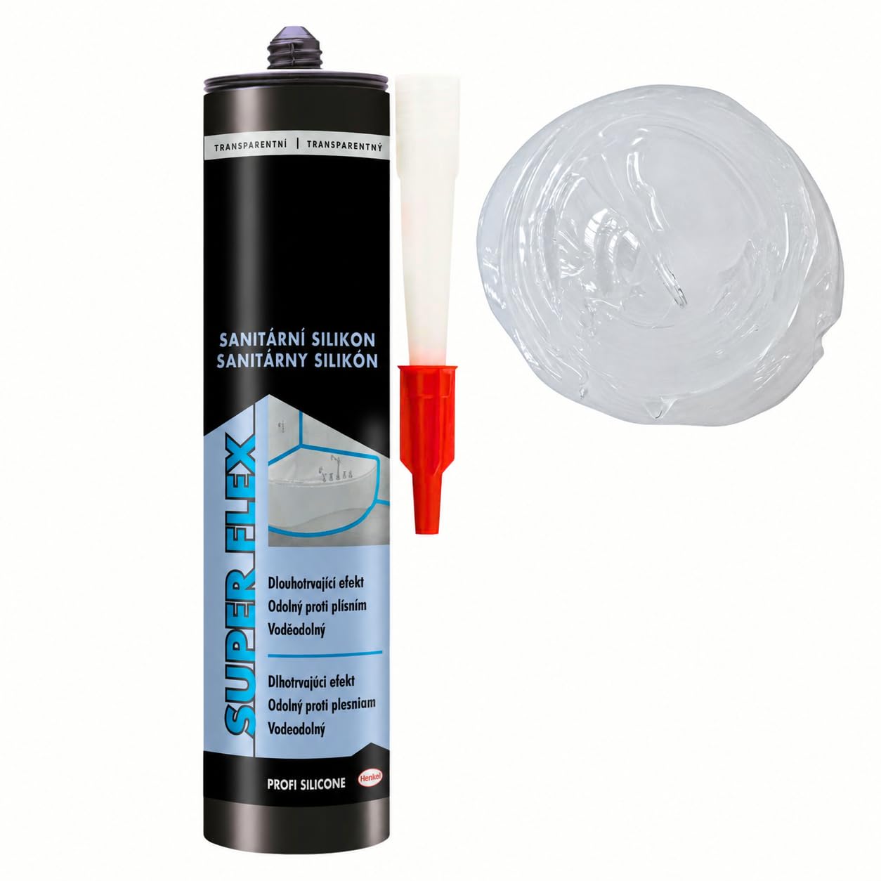 12x Sanitärsilikon Transparent 280 ml - Wasserfest & Schimmelresistent
