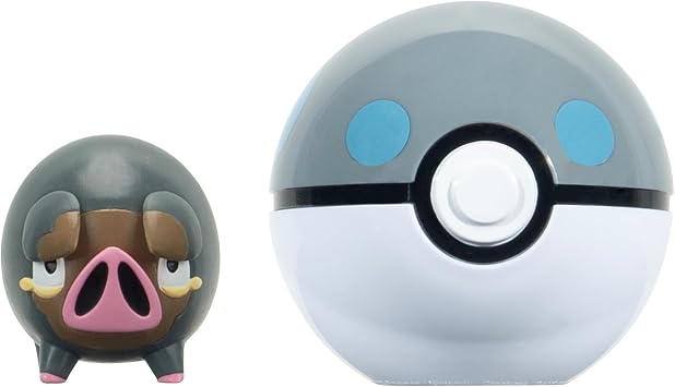 Pokémon PKW3633 Clip'n'Go Poke Ball – Ferkuli & Ağır Poke Topu 5 cm Figürlü