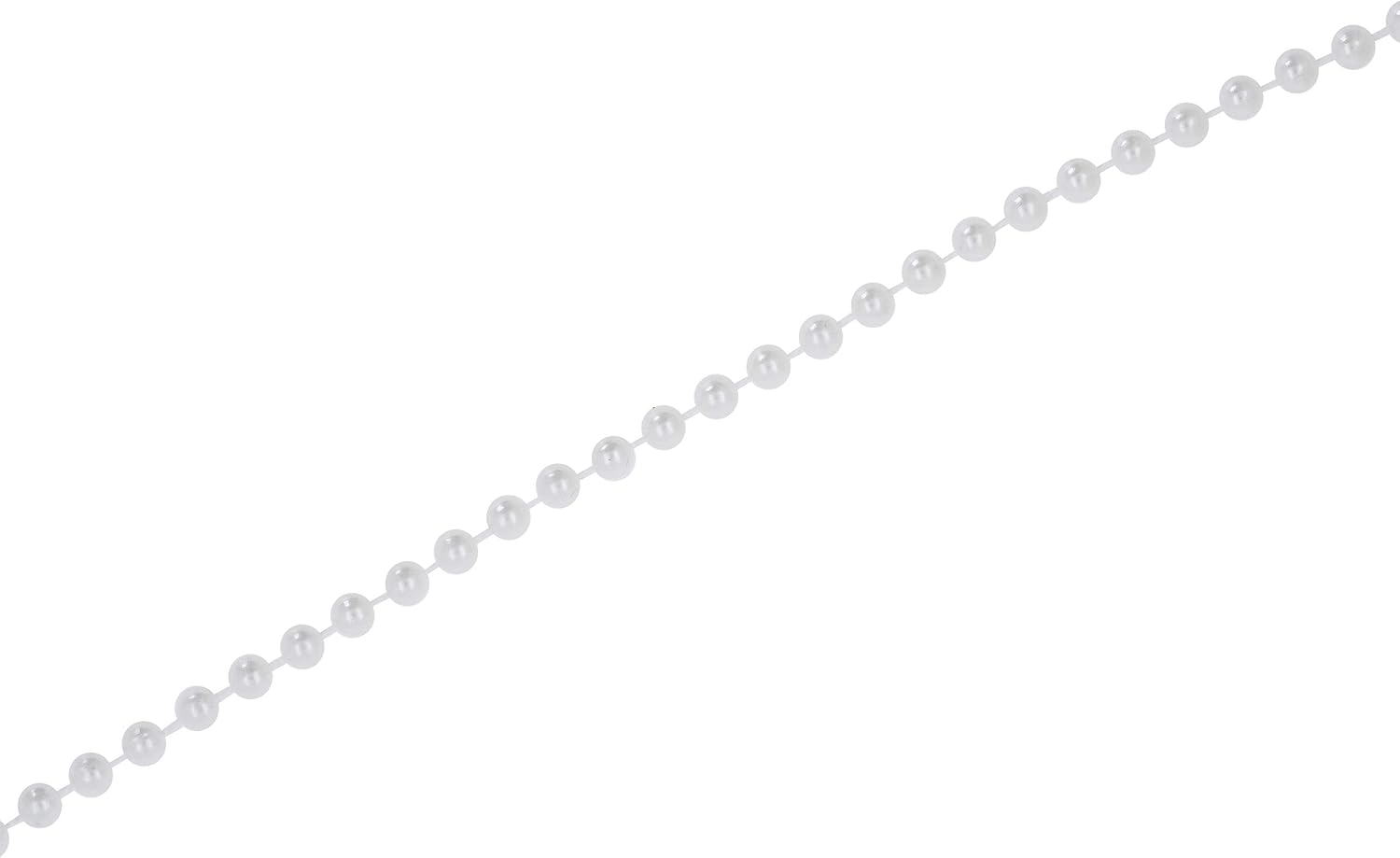 Mandala Crafts Faux 4mm White Pearl Beads Chain Roll – 44 Yards Pearls Garland Strand Strings for Wedding Decor, Floral Arrangements, Christmas Trees & Event Decorations