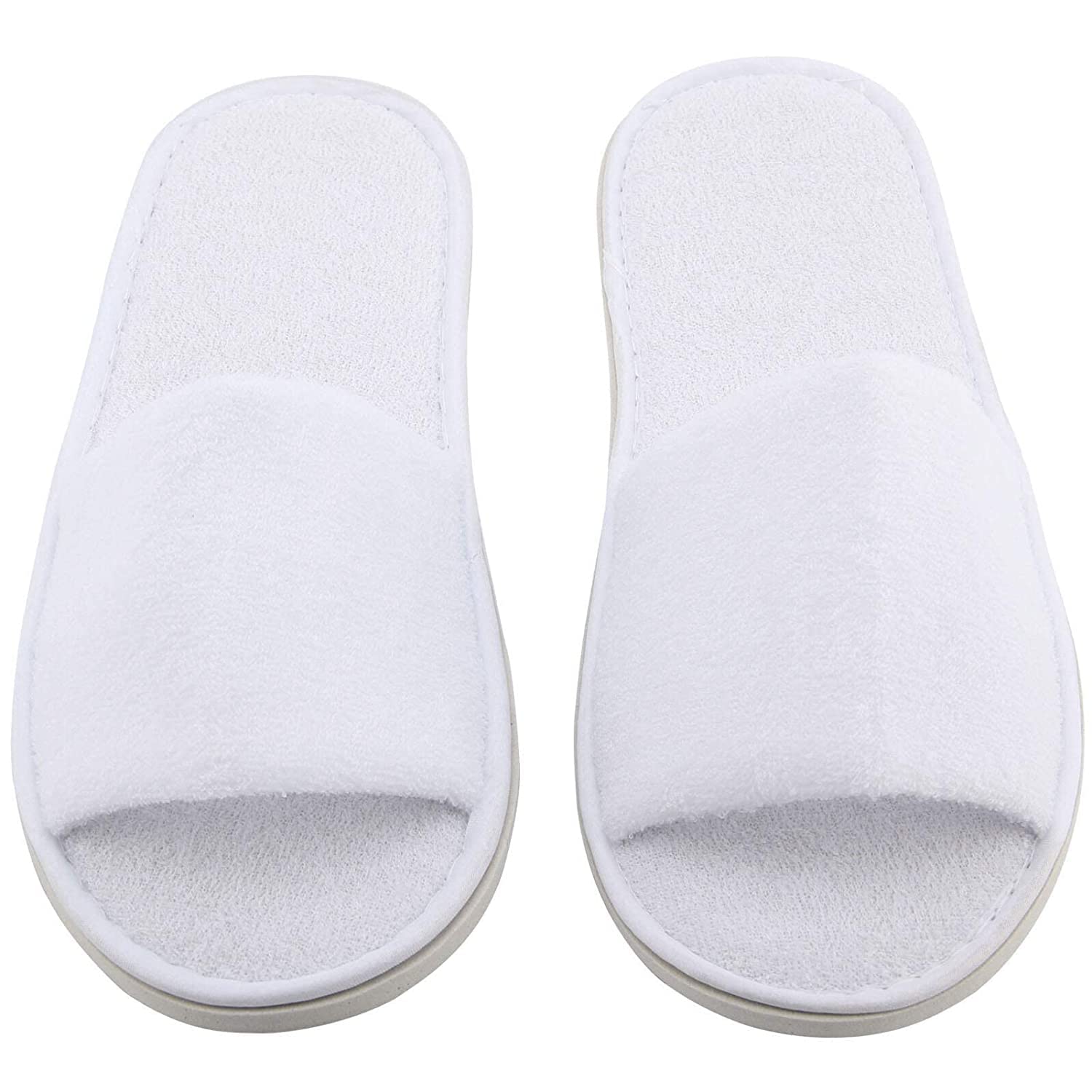 Diktmark Pack of 10 Unisex Disposable Slippers, White Non-Slip for Home, Hotel, Hospital, Guests, Travel, Indoor, Yoga, Spa, Salon-image-35