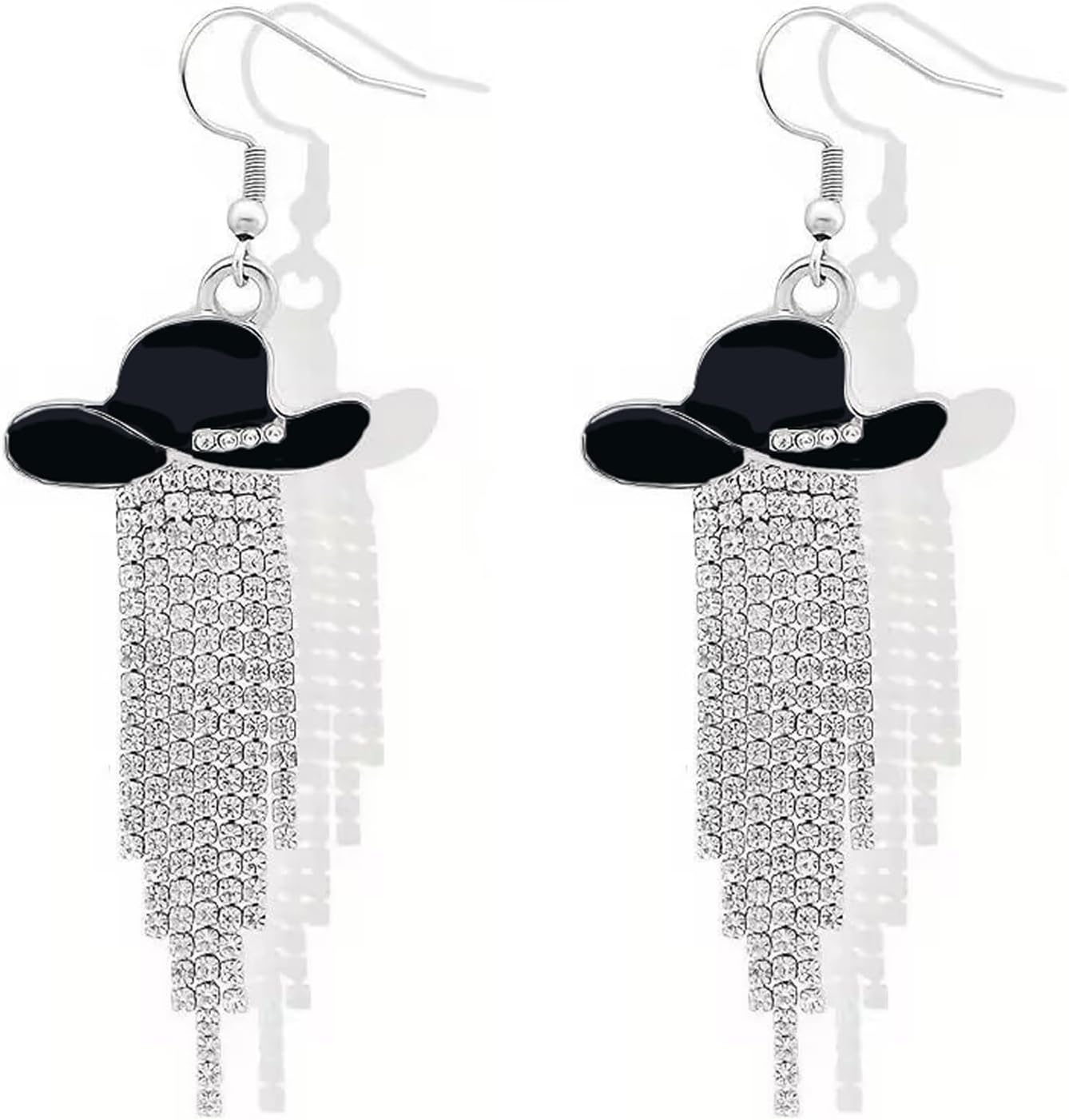 Western Cowgirl Cowboy Hat Earrings for Women Rhinestone Tassel Dangle Earring Boho Cowboy Earring Cowboys Boot Earrings Country Concert Rodeo Outfits Jewelry Gift