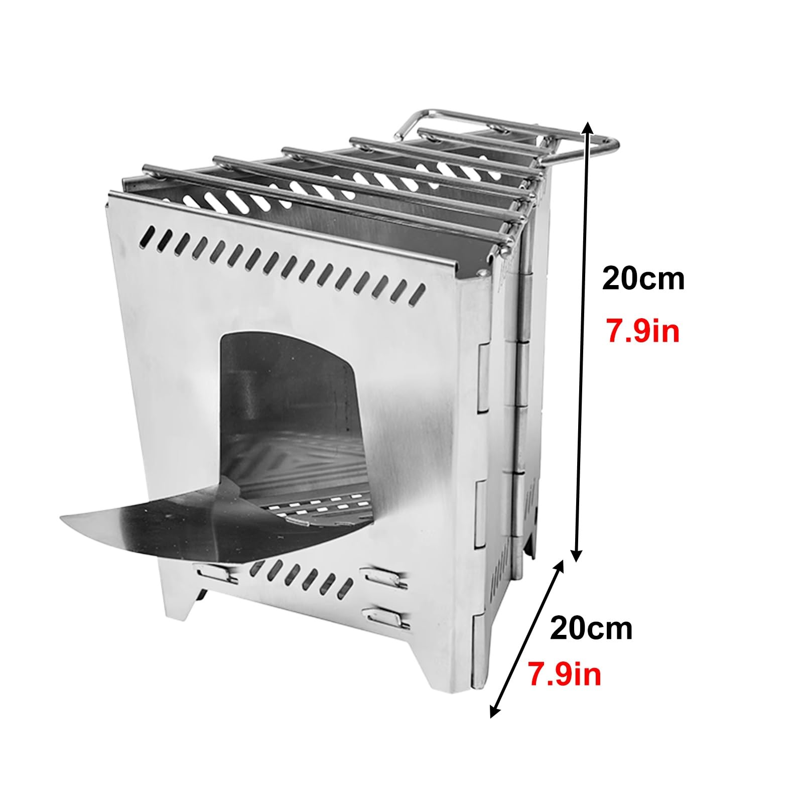Mini Stufa a Legna Realizzato in Acciaio Inossidabile 304 Fornito con Custodia Cucina a Legna da Campeggio Telaio in Rete Metallicas Adatto per Campeggio e Riscaldamento