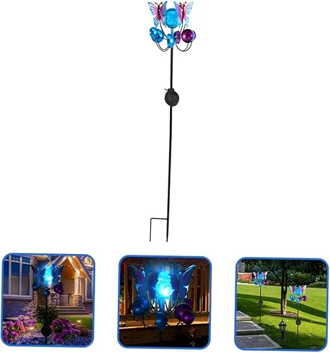 Miniatura 5 de Outanaya Luces de patio alimentadas por iluminación de patio valla de estaca arte al aire libre luces de decoración de jardín viento para molino de