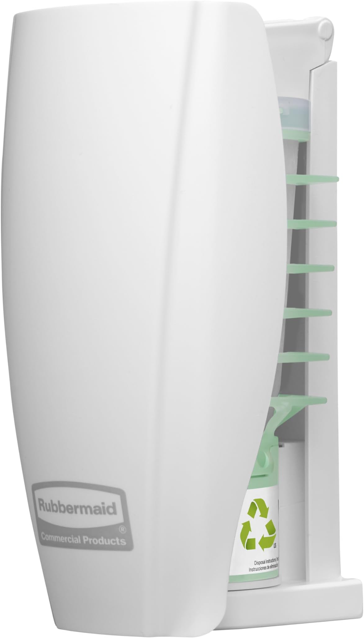 Rubbermaid Commercial Products TCell Automatic Odor-Controlling Air Freshener Dispenser White Easy to Install Battery Free for Restrooms in Restaurants/Hotels/Schools/Airports/Offices