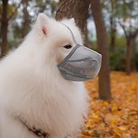 Vista 6 de Bozal para Perro, Bozales de Malla Suave Cubiertos para Perros Pequeños, Medianos, Grandes y Extra Grandes, Bozal con Correas Ajustables, Previene