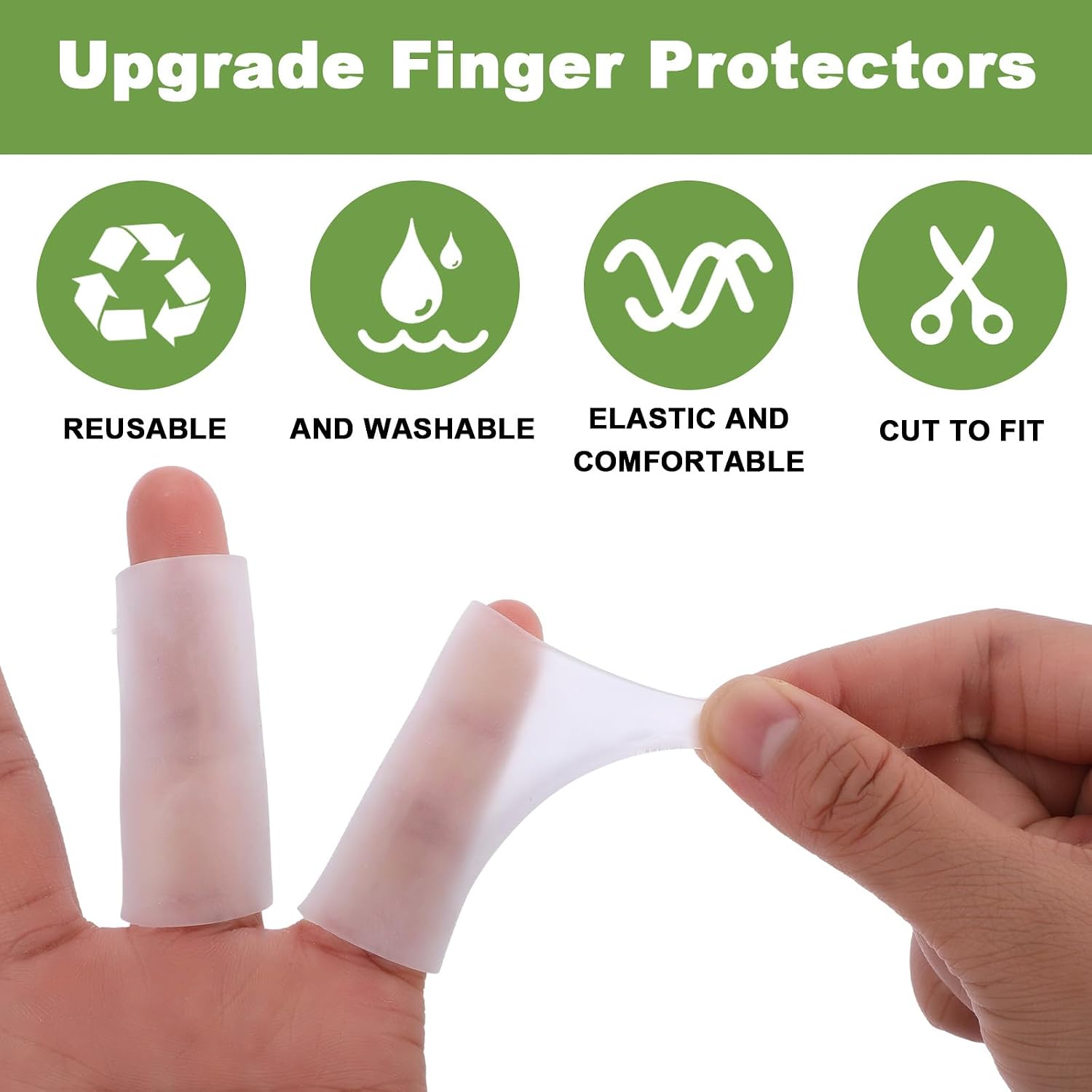 90Pcs Gel Finger Sleeve Protectors, Silicone Finger Tubes
