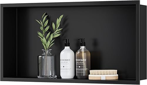 Neodrain Shower Niche, Shower Niche Bathroom Shelf,(Outside Size 25.1"x13.1") (Inner Size 24" X 12" X 4"), NO Tile Needed Recessed Niche Shower for