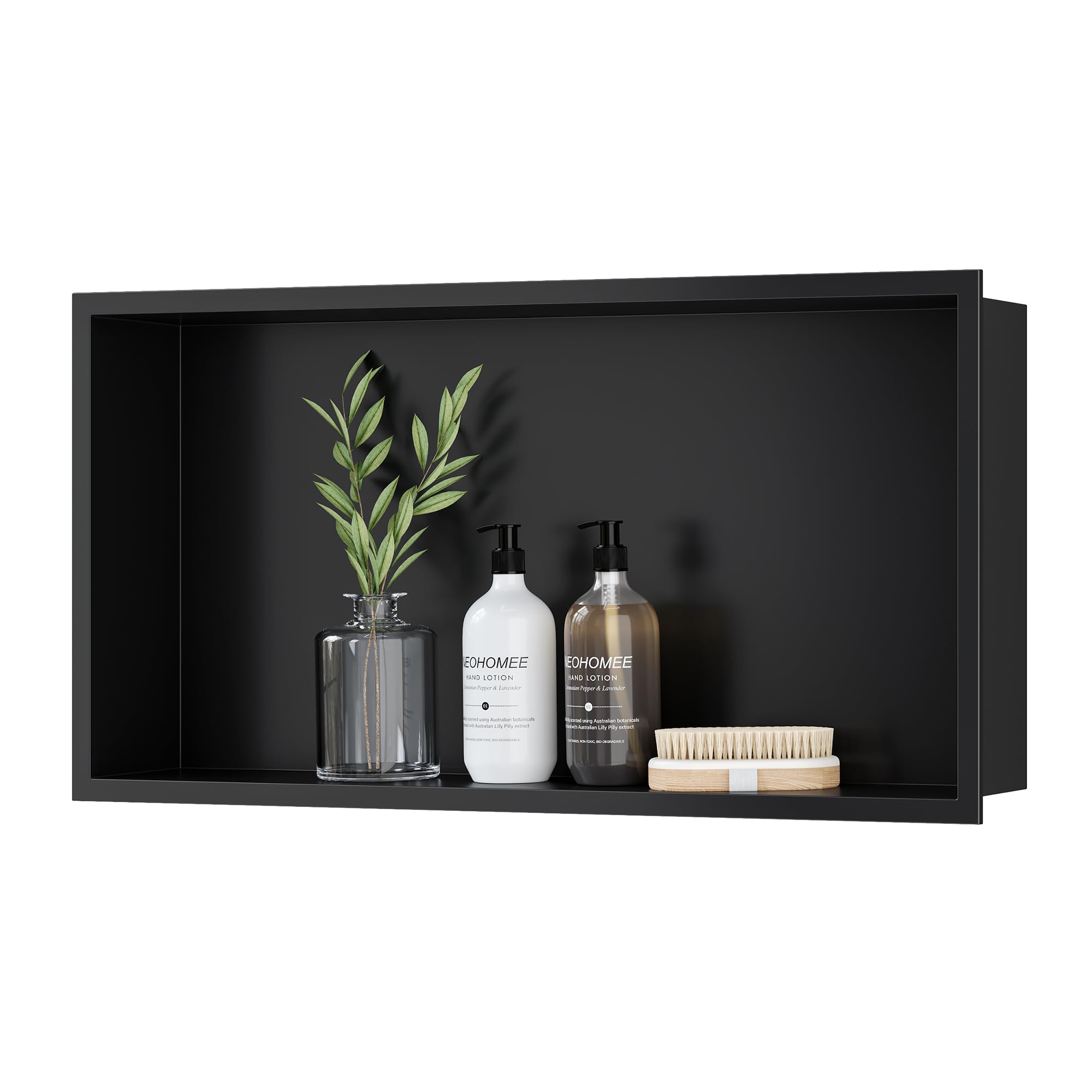 Neodrain Shower Niche 304 Stainless Steel Niche Wall Insert Black Shower Shelf Storage Organizer for Bathroom Renovation, 60 x 30 x10 cm — image 1