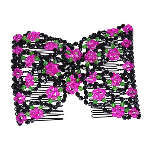 Ruihfas 6Pcs/Pack Magic Women's Easy Stretch Hair Comb Twist Up Do Insert Combs Bridal Hair Clips #TOP2