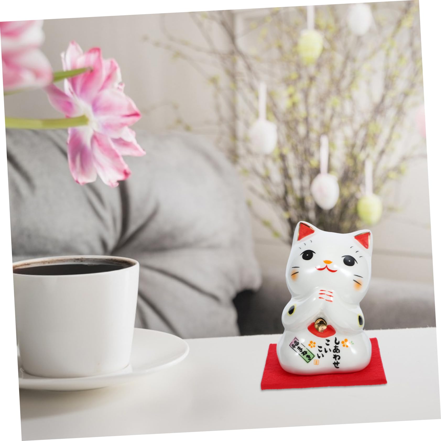 STOBAZA 5pièces Figurine De Chat Maneki Neko Céramique Décoration De Bureau Et Maison Kawaii pour Et Adorable Cat Ornament pour Intérieur