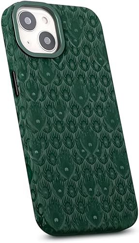 Lenticular Prints Series Funda hecha a mano para iPhone 14  Funda resistente de cuero de microfibra con MagSafe  Fundas protectoras a prueba de