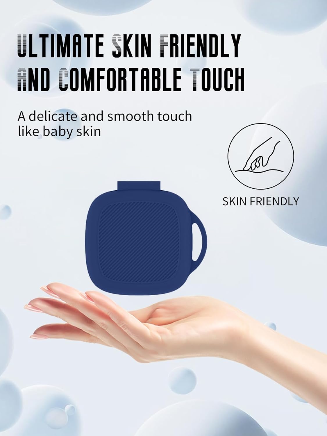 Case for Raycon Essential Open Earbuds, FJIASTB Soft Silicone Protective Cover with Carabiner and Lanyard, Shockproof (Dark Blue) - Image 5