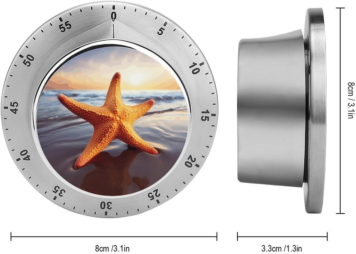Starfish Kitchen Timers for Cooking,Meeting Timer Suitable for Home School Supplies, Study Tools, Desks, Office Desk Timers,Silent Operation image 2