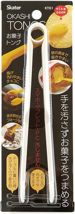 Amazon Co Jp スケーター トング 手が汚れない お菓子トング チェリーホワイト 18 5cm Ktg1 A ホーム キッチン