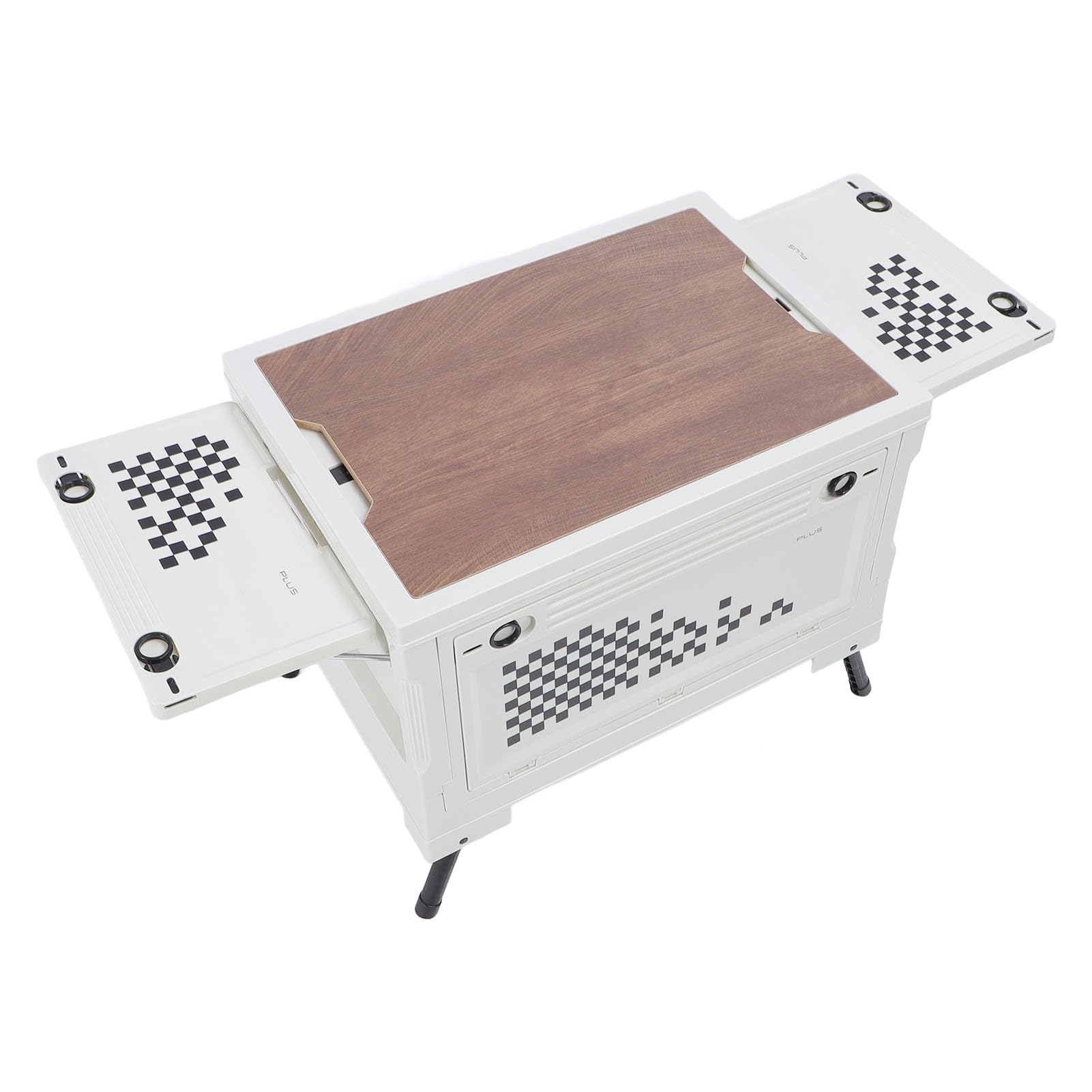 SUNGOOYUE Zusammenklappbare Aufbewahrungsbox für Camping, PP und Density Board, Zusammenklappbare Aufbewahrungsbox, 4-Zugang, Multifunktions-Organizer für Outdoor-Reisen, Camping, Familie, Auto