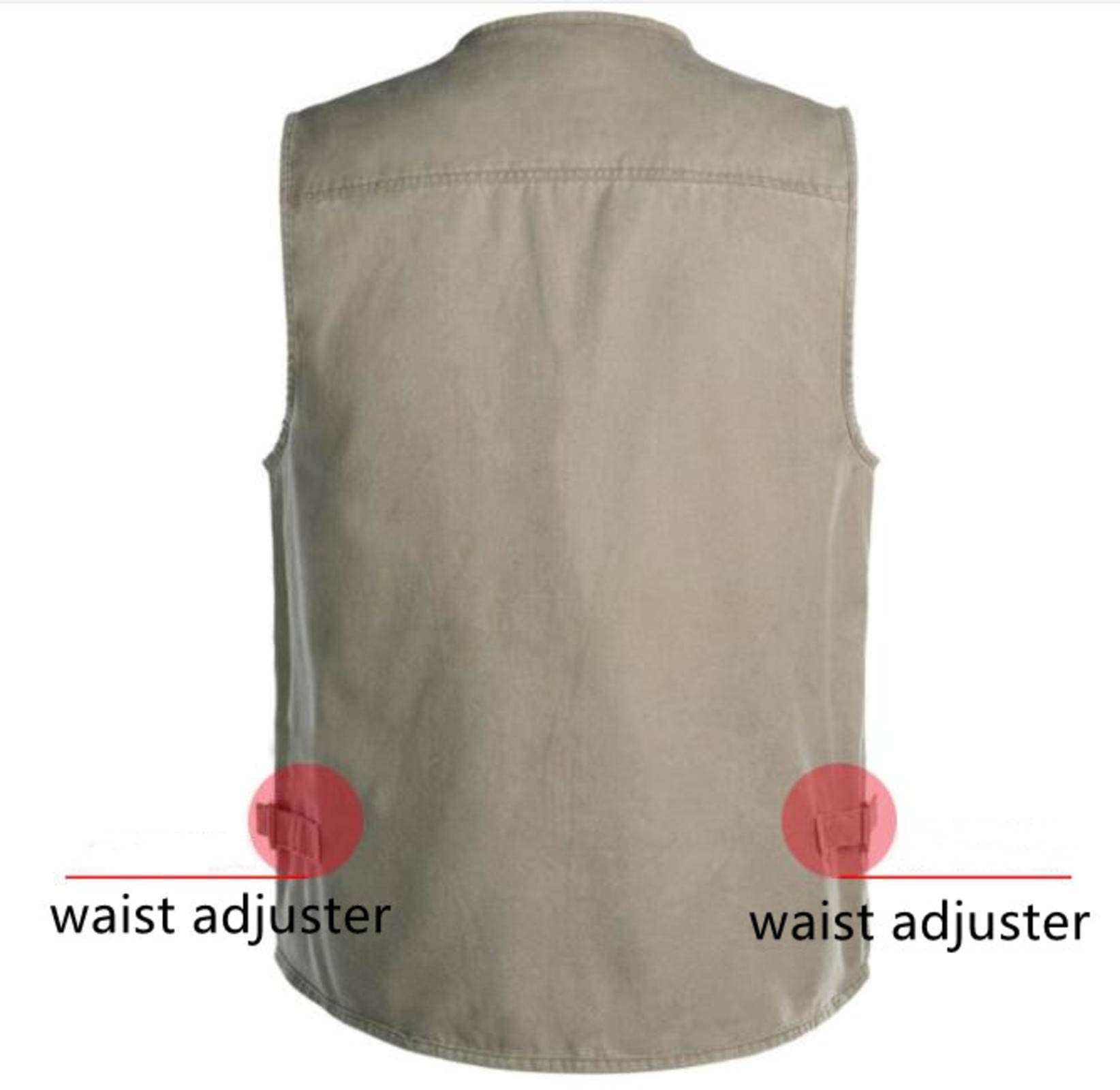 Yipin Shang Mens fishing photogragh Vest Classic Practical Hunting Travel Mountaineering Jogging Multifunctional Cotton jackets