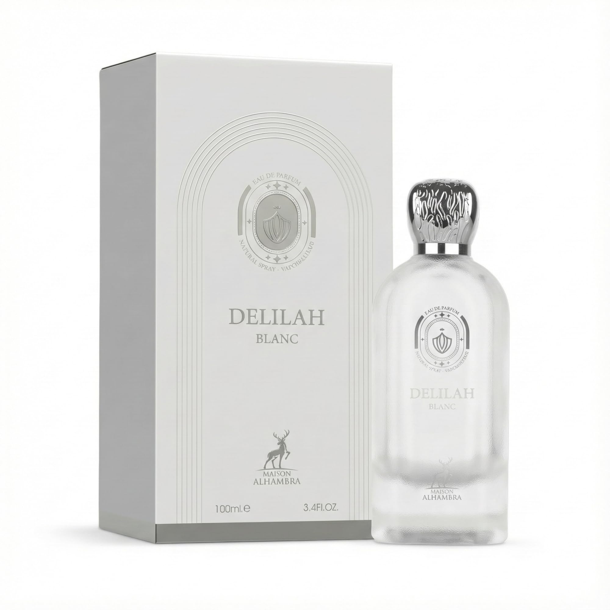 DELILAH BLANC Parfüm Damenparfum Eau de Parfum 100ml – Blumig-pudriger Clean Duft mit Rose, Pfingstrose, Moschus & Vanille – Frisches Parfum für Frauen, langanhaltend, Luxusduft Damenduft Edel