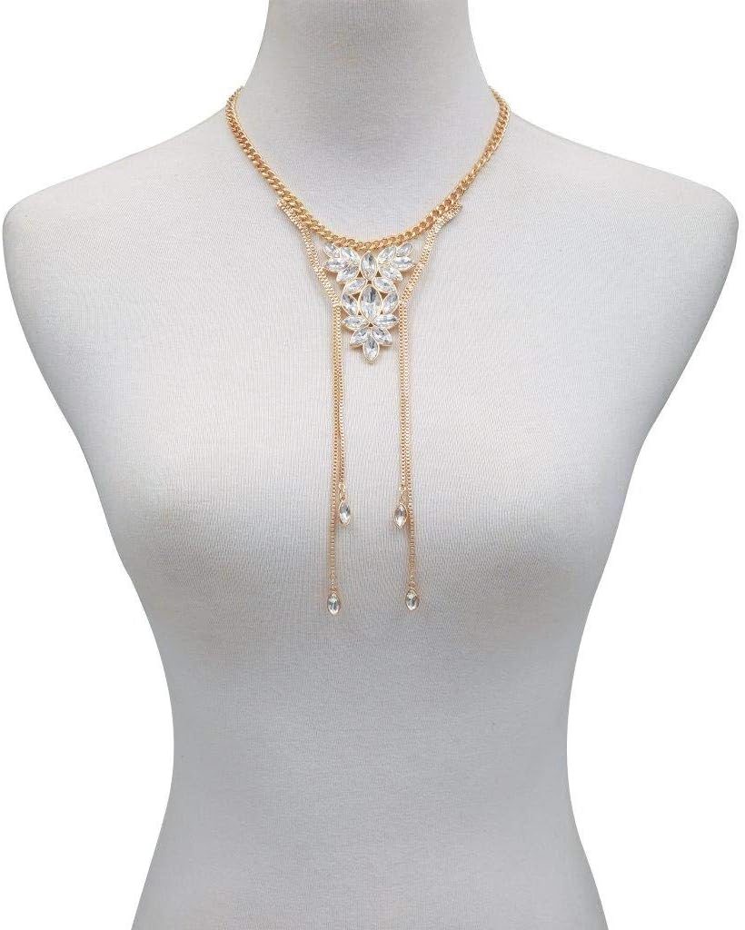 GUESS Goldtone Long Statement Necklace for Women