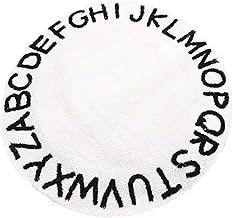 ULDIGI Tapete Redondo Antiderrapante Tapete De Banho Redondo Para Quarto De Crianças Tapete De Chão Antiderrapante Tapete De Praia Tapete De Bebê Alfabeto Tapetes De Área De Bebê Tapetes