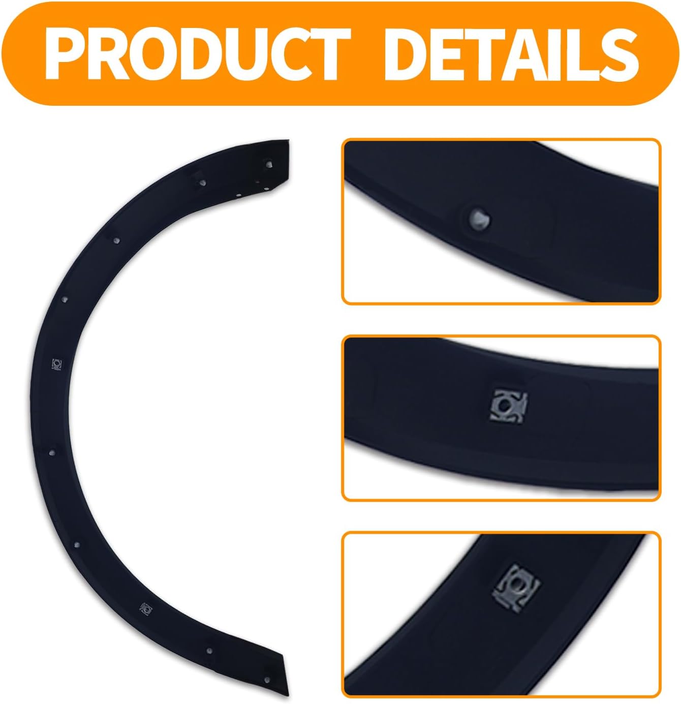 Rear Right Fender Flare for Transit 150 250 350 2015-2023, Wheel Arch Molding Trim Splash Guard Accessories, Replace OEM # CK4Z61280K96AC, FO1791121, Passenger Side, 1PC
