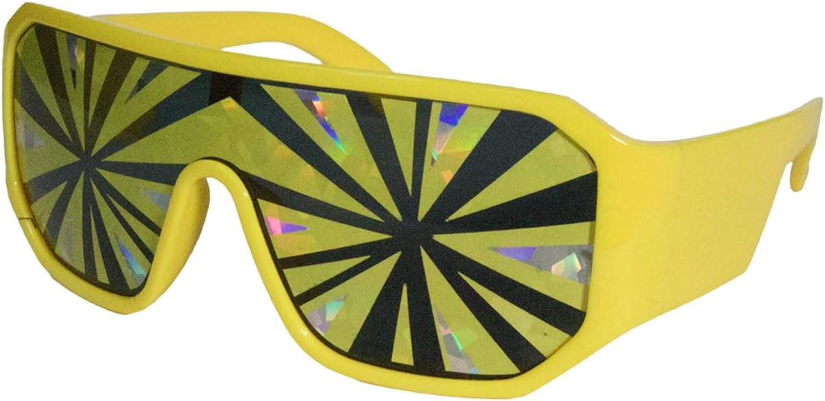Pro Wrestling Tees Officially Licensed Macho Man Sunglasses - Yellow/Silver Burst