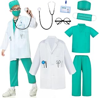 JONRRYIN Doctor Costumes Children, Doctor Coat Children, Costume Surgeon Children w…