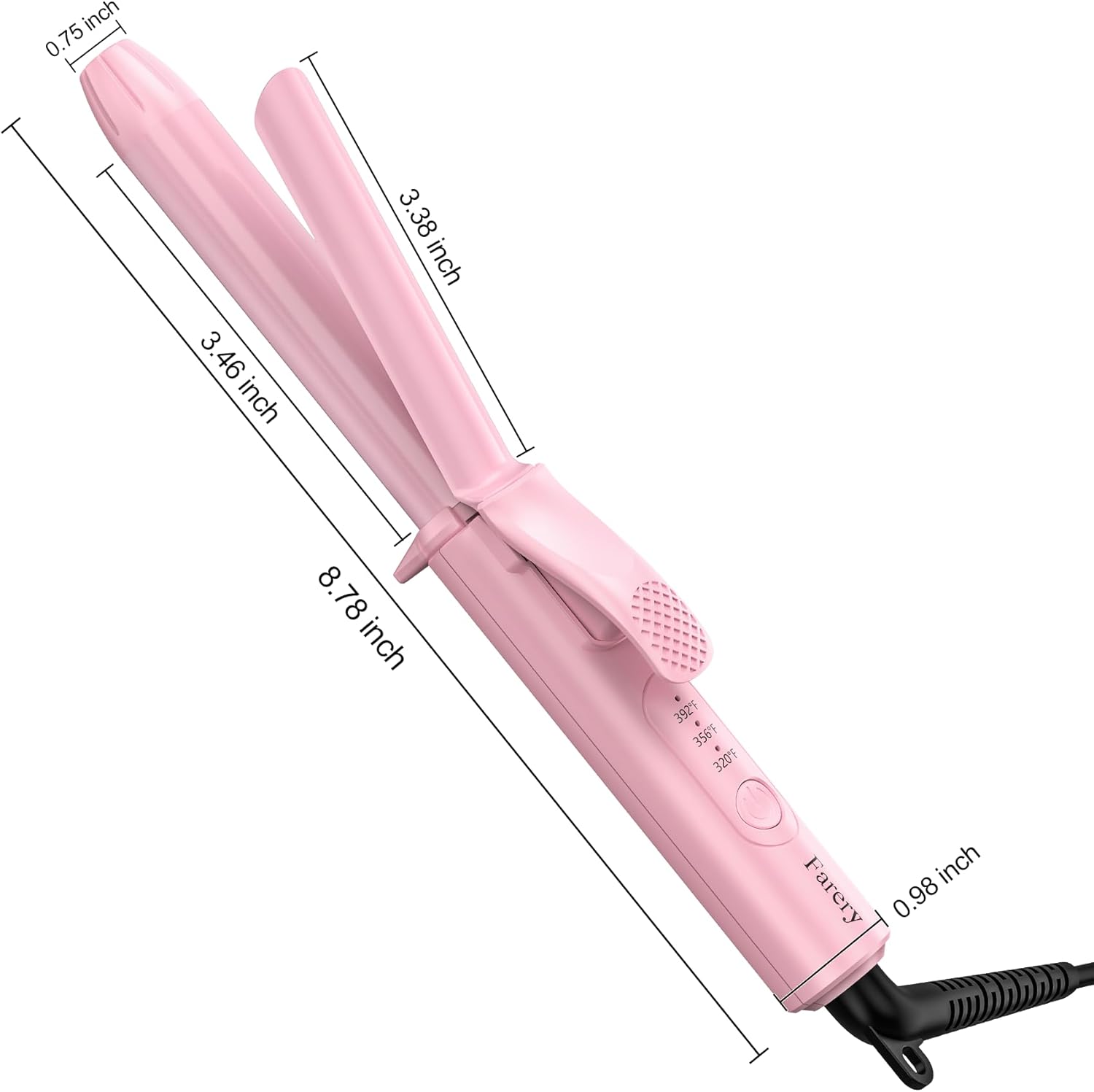 FARERY Travel Size Mini Curling Iron 3/4 Inch, Dual Voltage Travel Curling Iron for Short Hair with 3 Adjustable Temp, Auto-Off, Ceramic Mini Hair Curler Infused Keratin & Argan Oil, with Storage Bag - Image 8