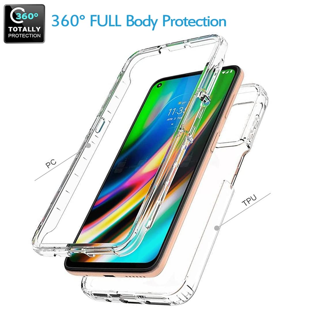 Dzxouui Funda Para Motorola G9 Play, Motorola G9, Motorola E7 Plus, Carcasa Resistente De TPU Suave Transparente Para Motorola Moto G9 Play (transparente